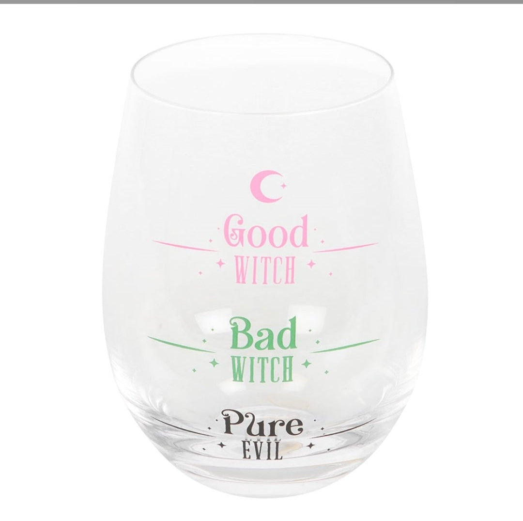 Good Witch/Bad Witch Stemless Glass