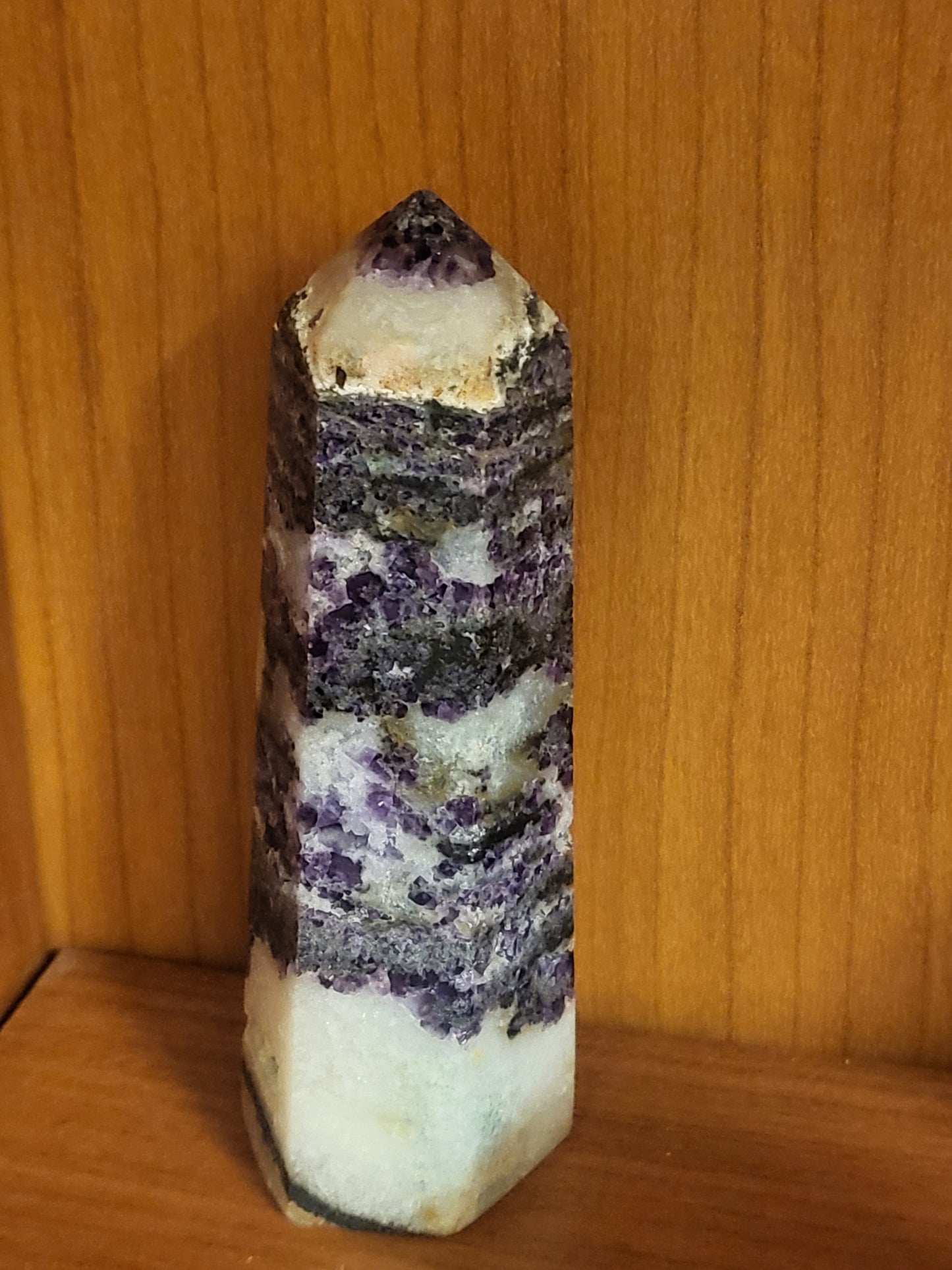 Amethyst with Calcite Tower
