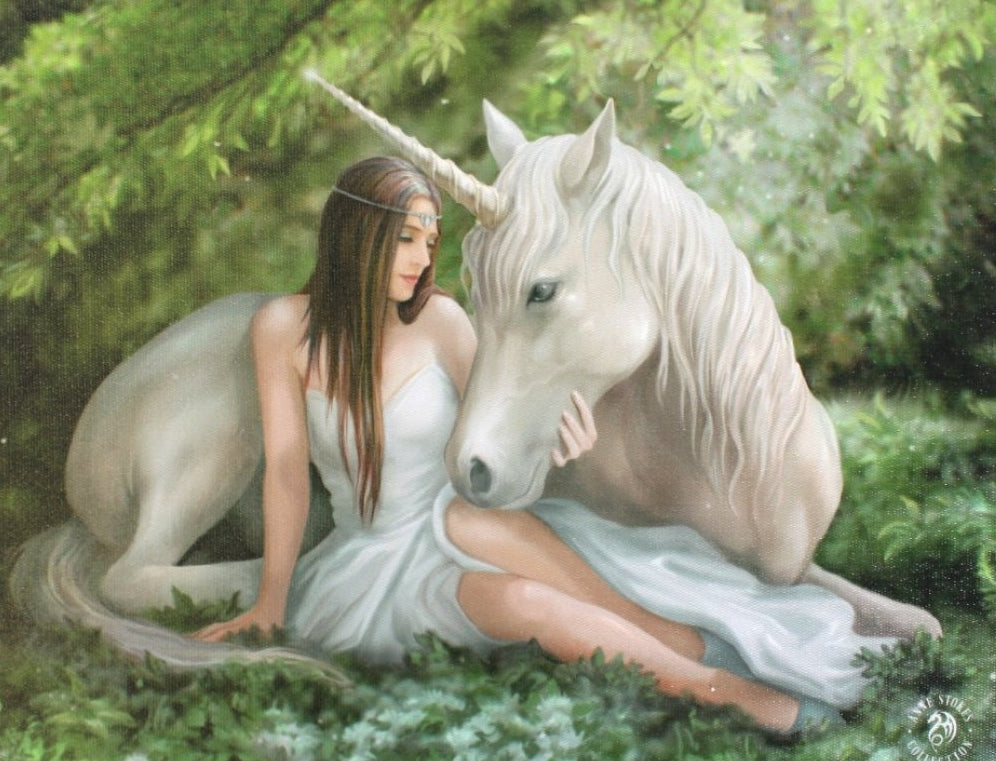 Pure Heart Canvas Plaque - Anne Stokes