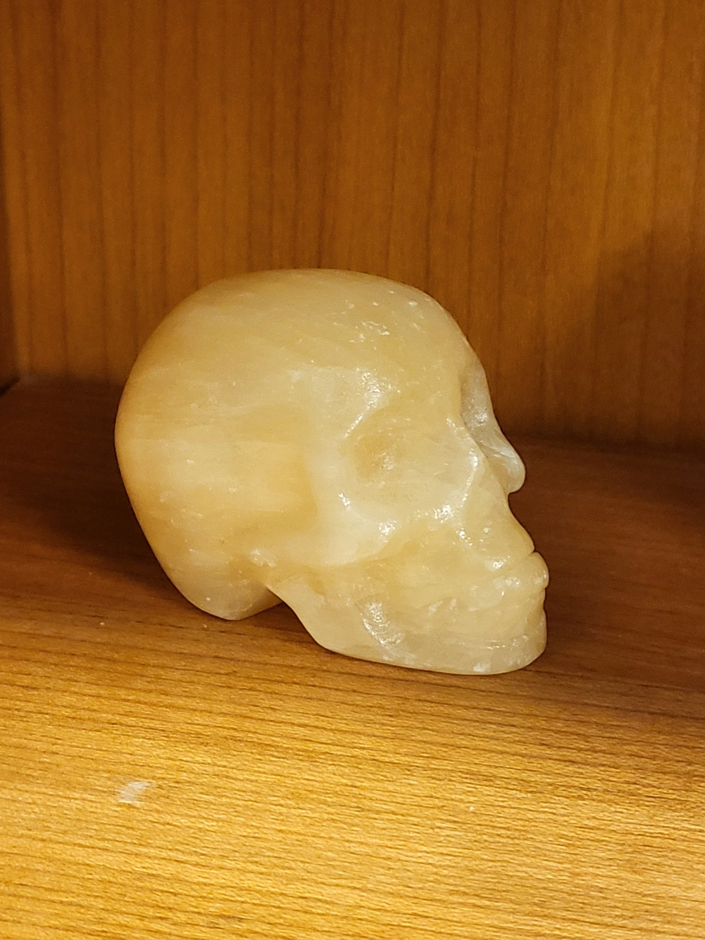 Yellow Calcite Crystal Skull
