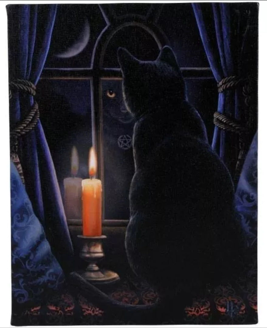 Midnight Vigil Canvas Plaque - Lisa Parker