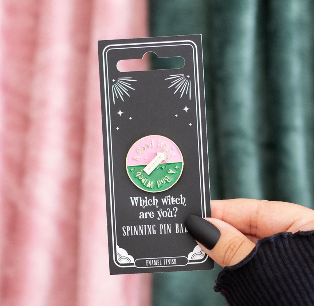 Which Witch are you Spinning Pin Badge