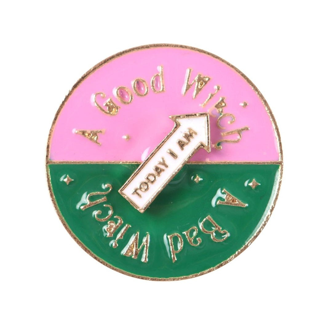 Which Witch are you Spinning Pin Badge