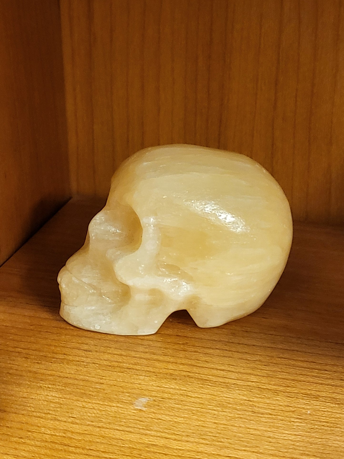 Yellow Calcite Crystal Skull