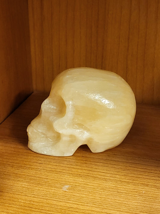 Yellow Calcite Crystal Skull
