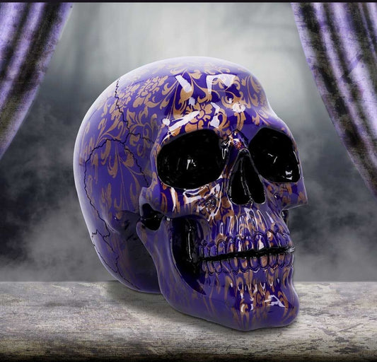 Indigo Elegance Skull