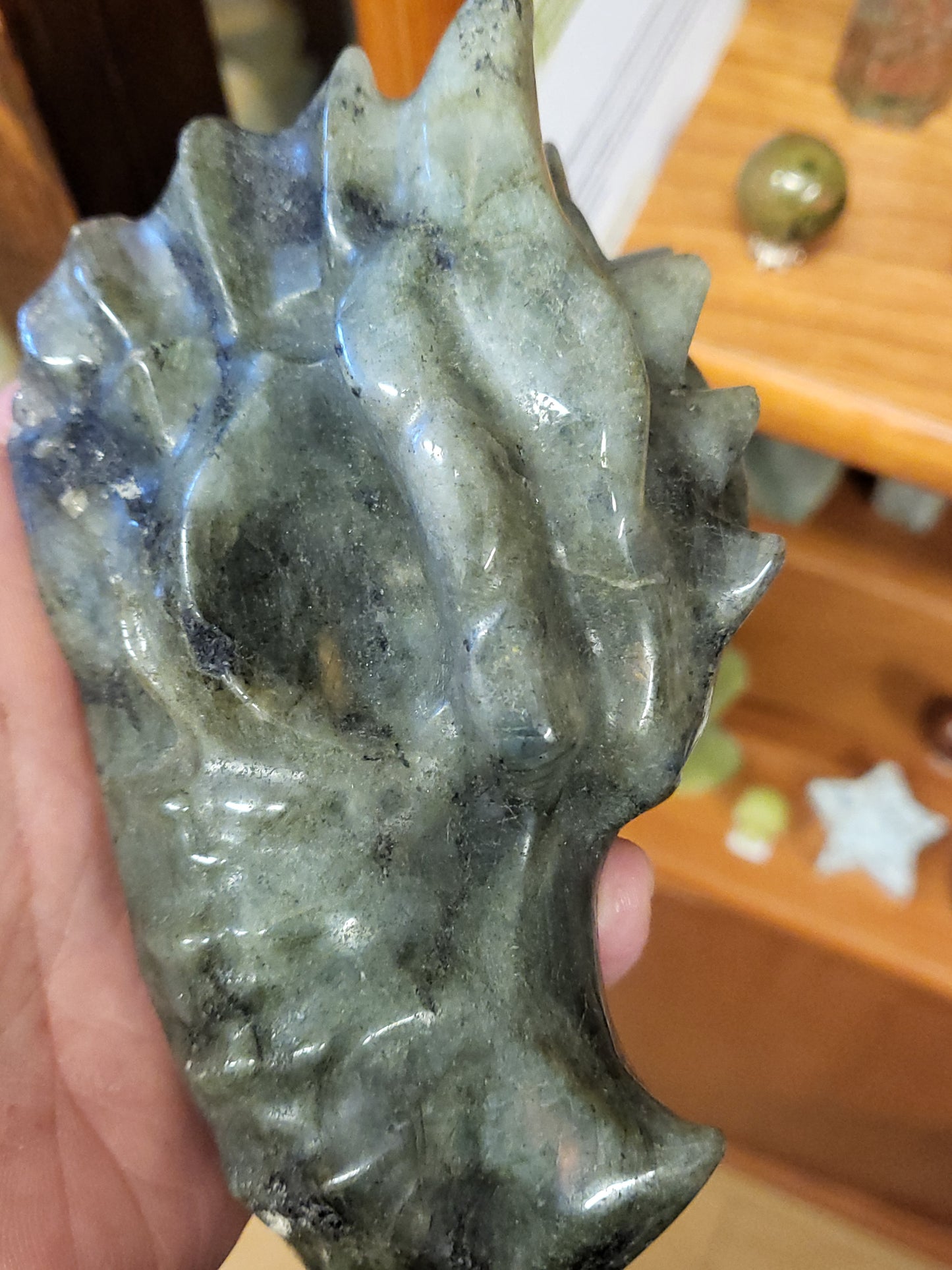 Labradorite Dragon Head