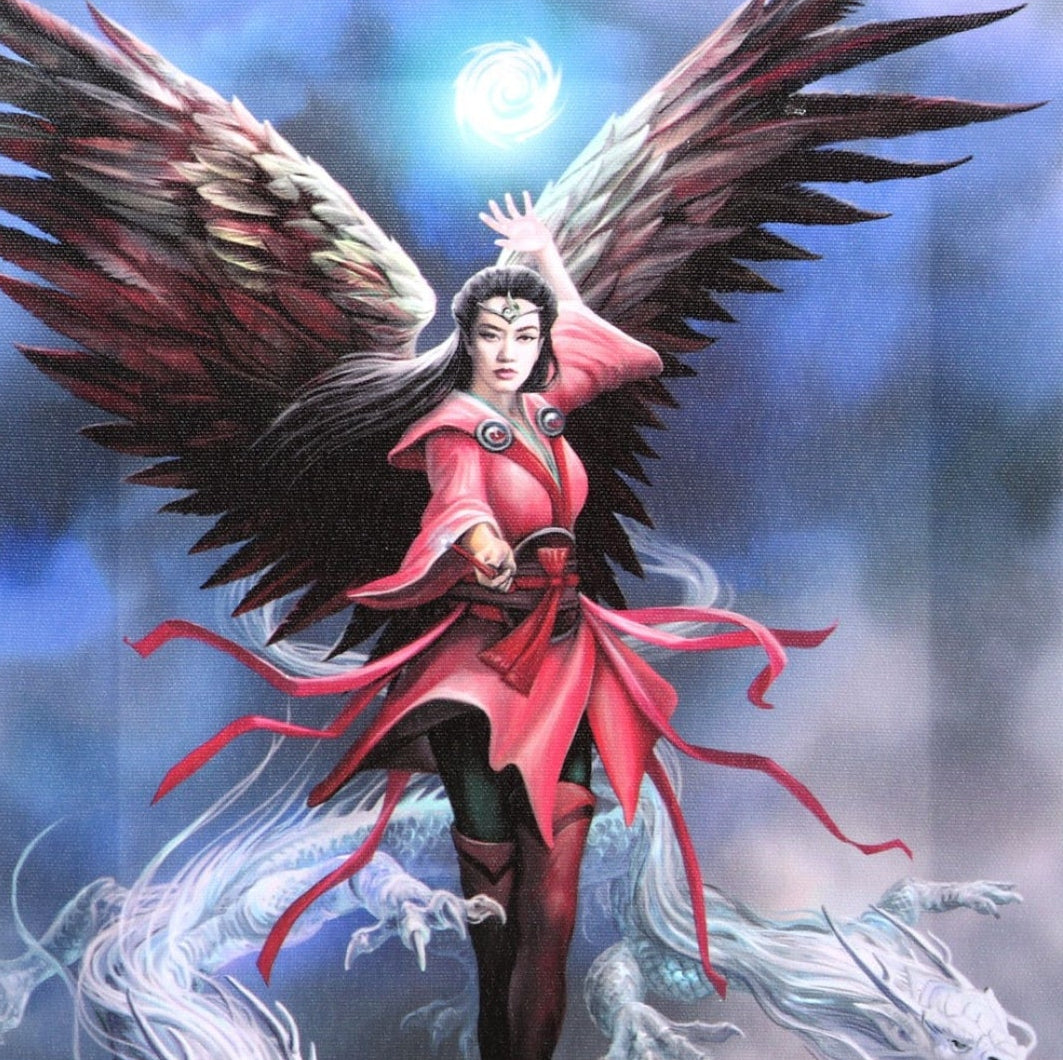 Air Element Sorceress Canvas Plaque - Anne Stokes