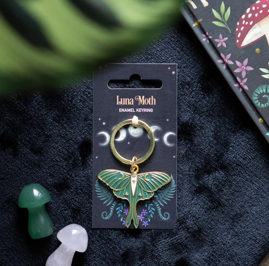 Luna Moth Keyring
