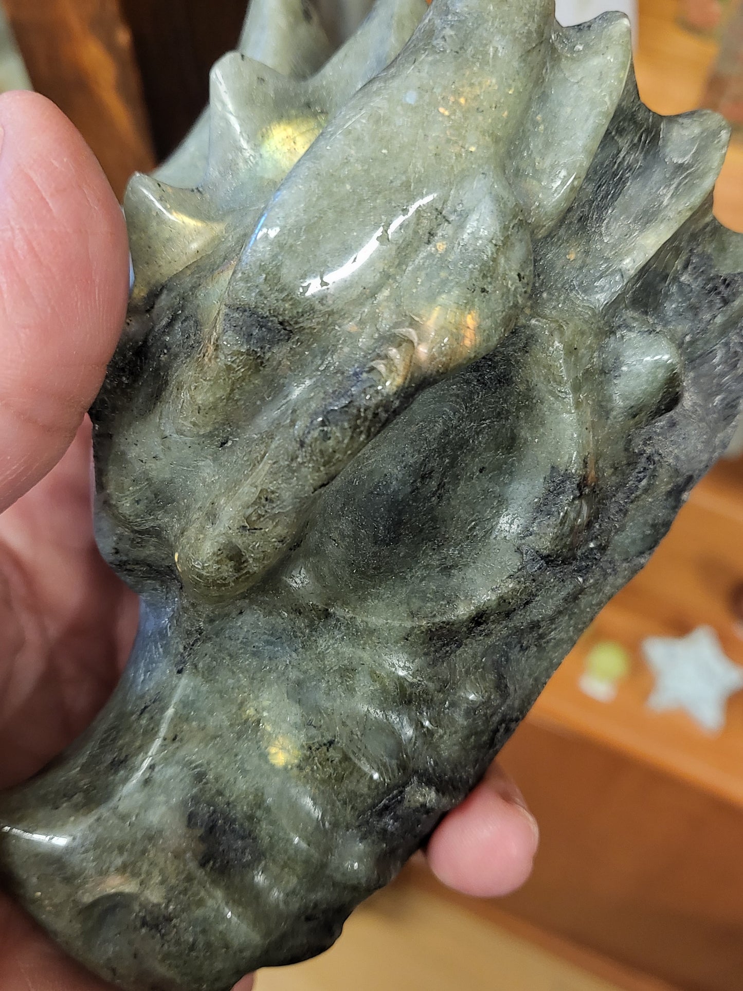 Labradorite Dragon Head