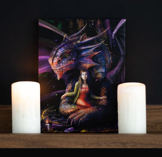 Spirit Dragon Canvas Plaque - Anne Stokes